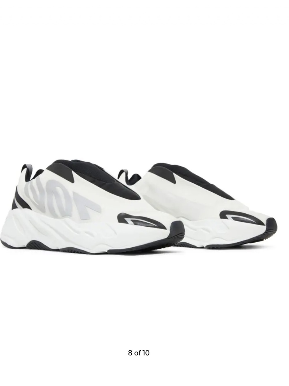 adidas Yeezy Boost 700 MNVN Laceless - White & Black